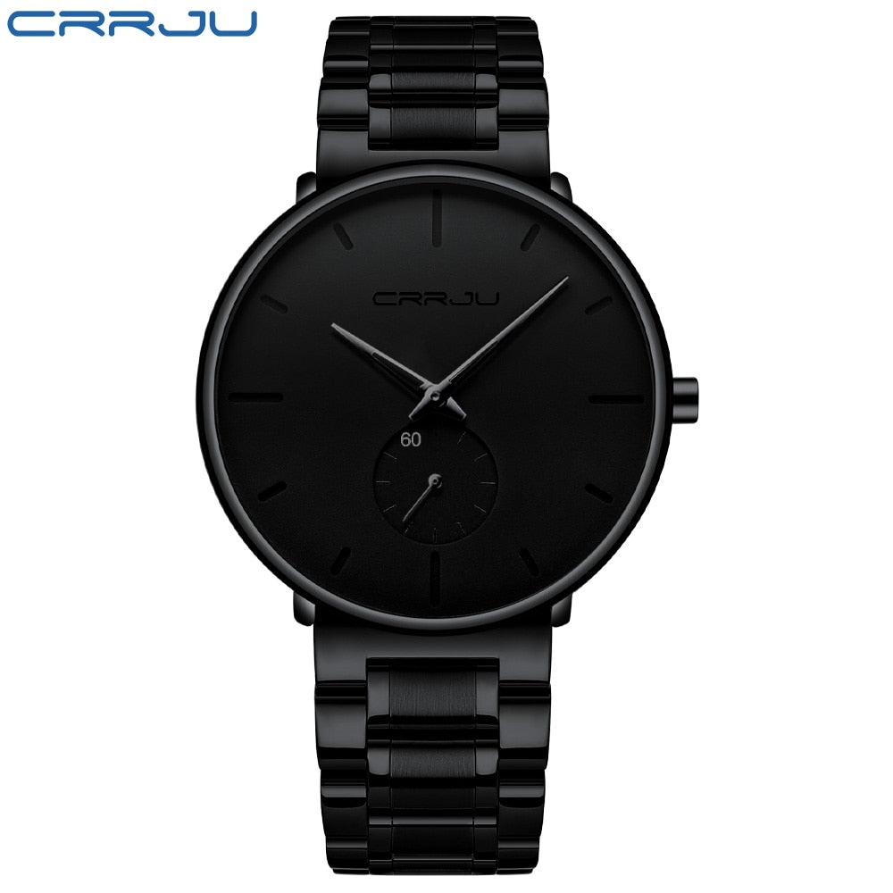 CRRJU Stainless Steel Watch Men