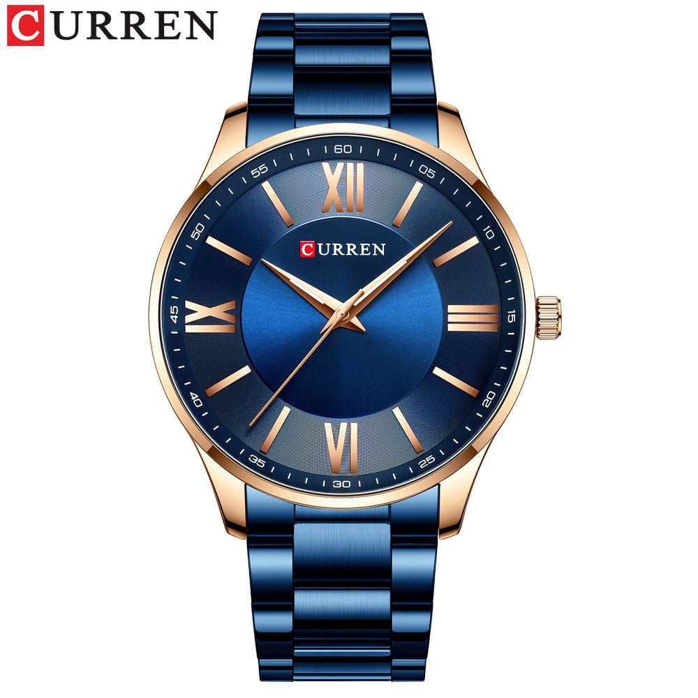 CURREN Classic Stainless Steel Watch Men