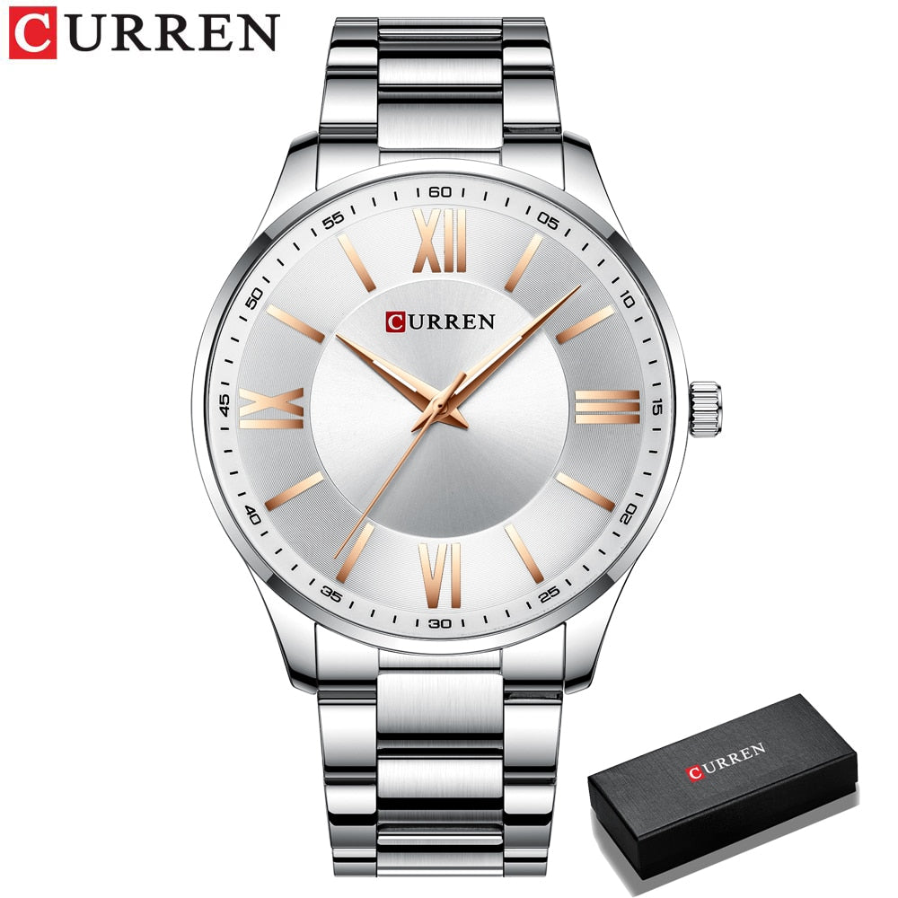 CURREN Classic Stainless Steel Watch Men