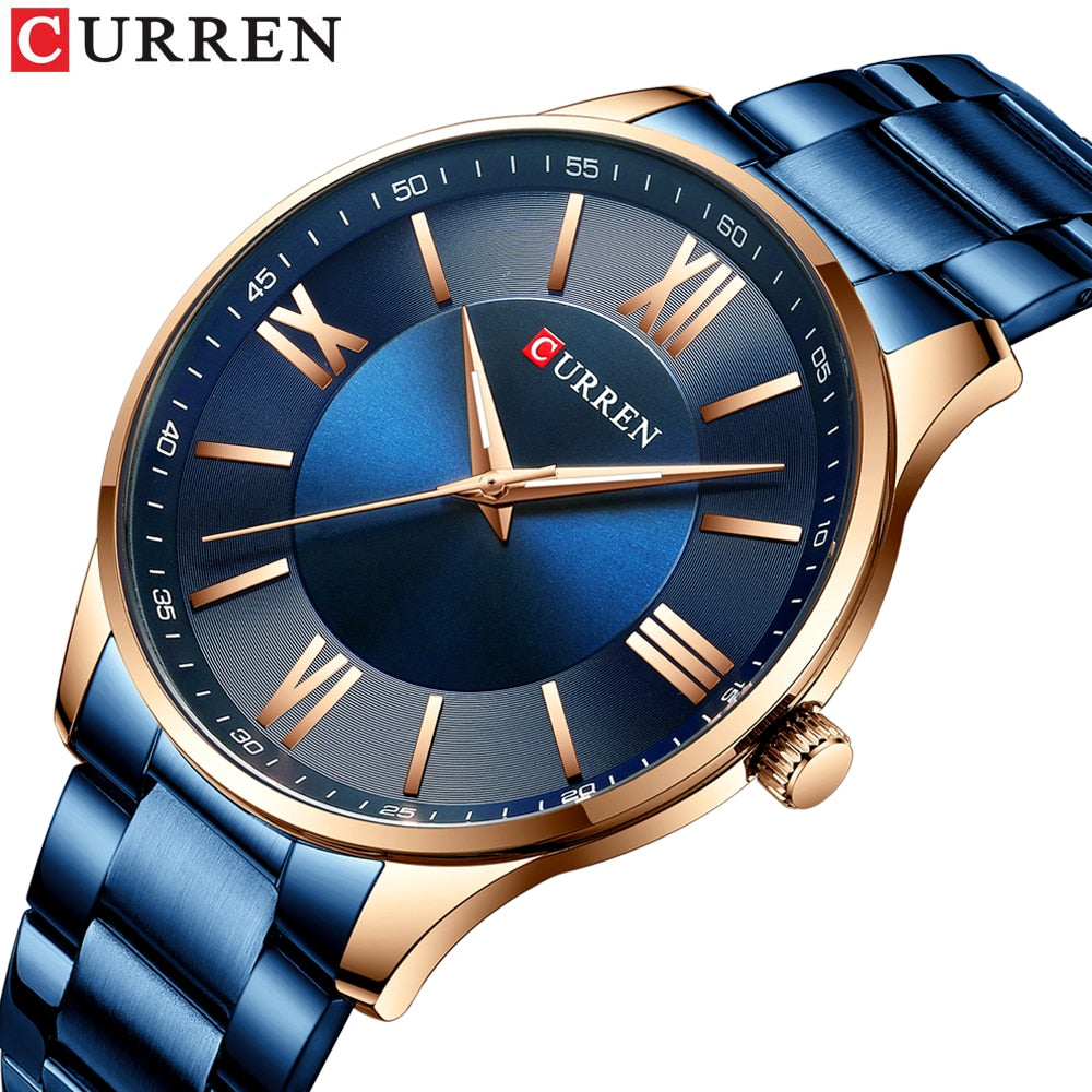 CURREN Classic Stainless Steel Watch Men