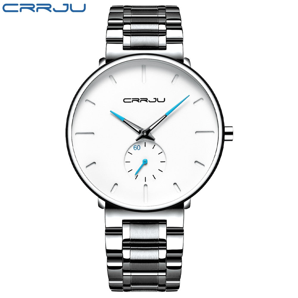 CRRJU Stainless Steel Watch Men