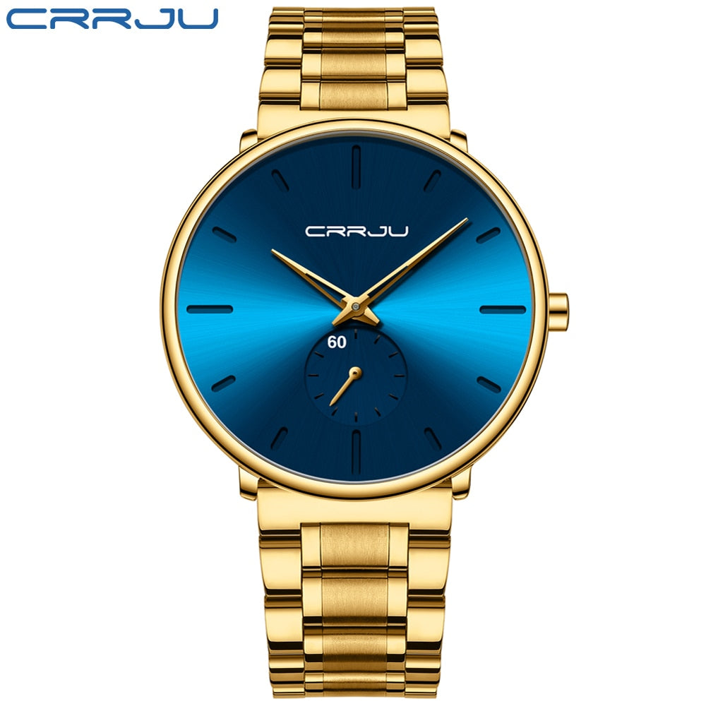 CRRJU Stainless Steel Watch Men