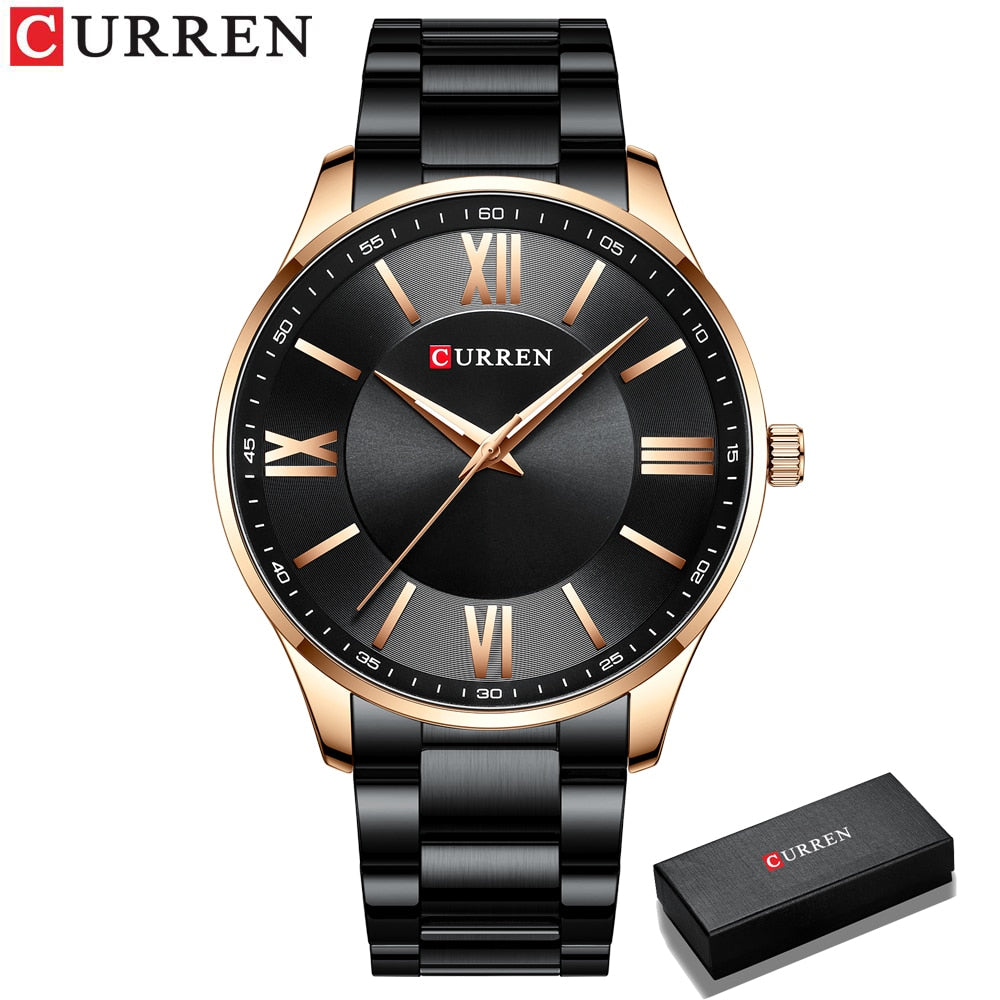 CURREN Classic Stainless Steel Watch Men