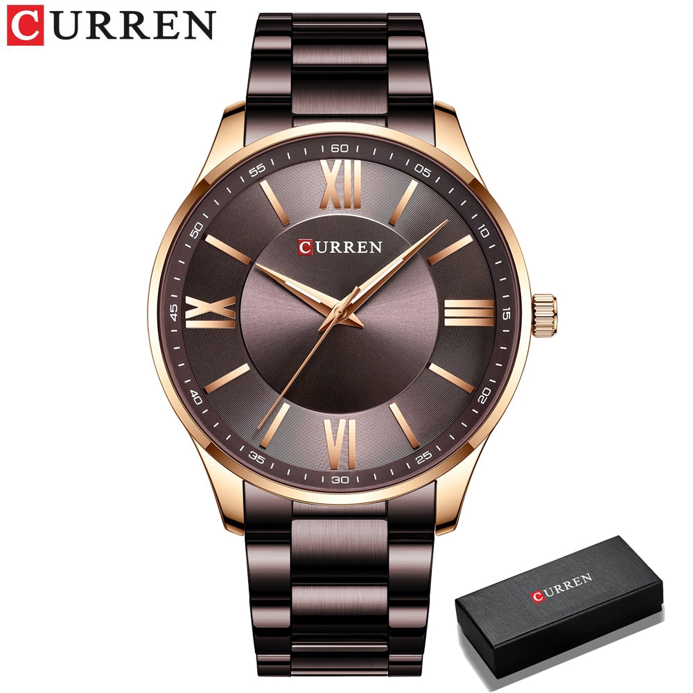 CURREN Classic Stainless Steel Watch Men