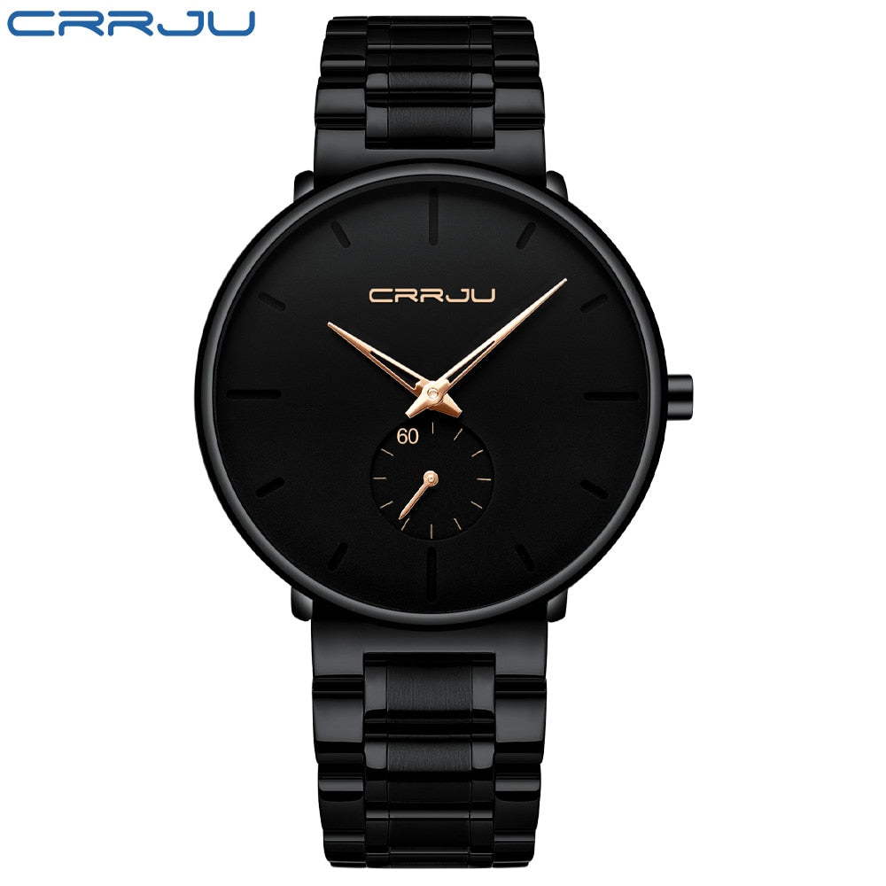 CRRJU Stainless Steel Watch Men