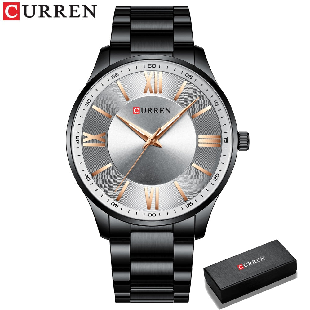 CURREN Classic Stainless Steel Watch Men