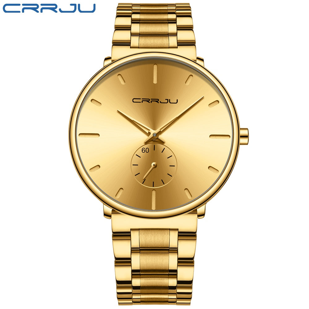 CRRJU Stainless Steel Watch Men