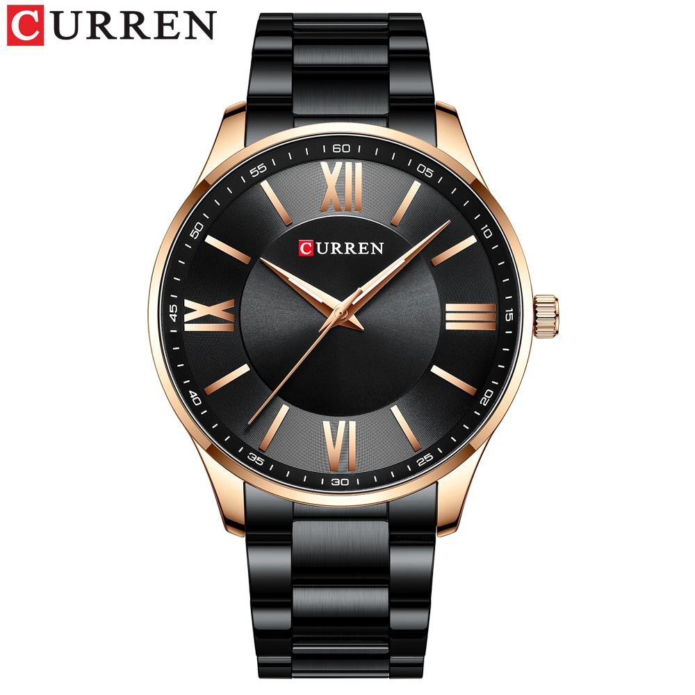 CURREN Classic Stainless Steel Watch Men