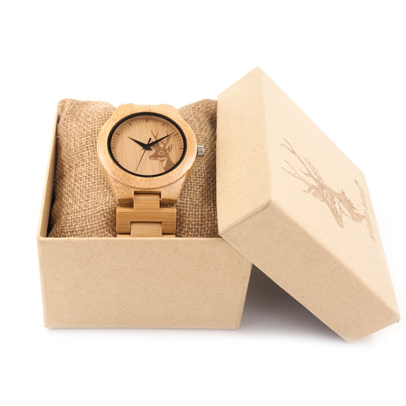 Bamboo & Quartz Women's Wristwatch