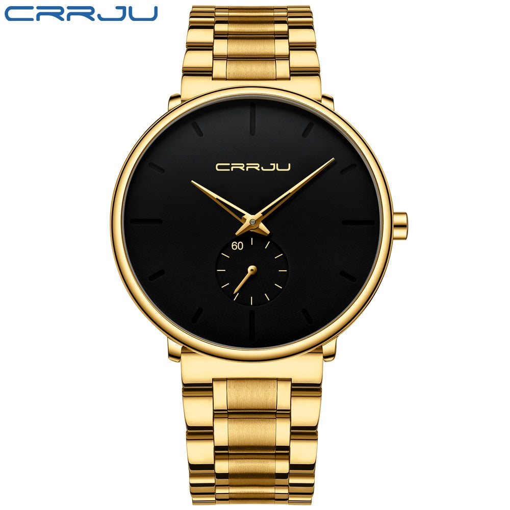 CRRJU Stainless Steel Watch Men