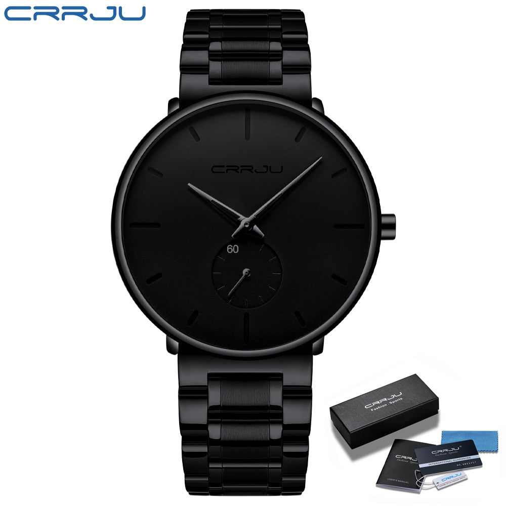 CRRJU Stainless Steel Watch Men